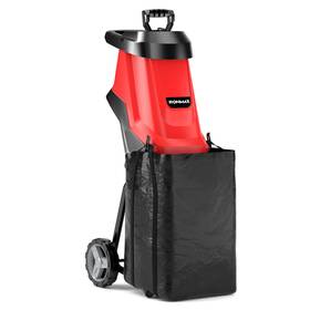 Hcst05195 Costway 15 Amp Leaf Shredder Mulcher With Plunger And Collection Bag Wheels For Branches