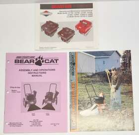70650 Crary Bear Cat 70680 Chipper / Shredder Chip-n-vac And Instruction Manual