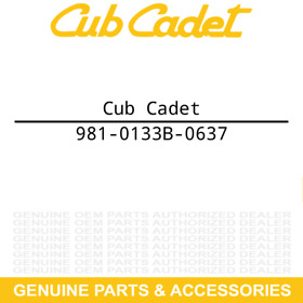 981-0133b-0637 Cub Cadet Powder Black Tow Bar Cs 2210 3210 3310 Chipper Shredder