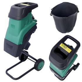 Etsg 699928968174 Electric Wood Chipper/shredder With Wheels Collection Bag Double Sided Blad