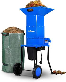 1800w Gcm 313047430489 Electric Leaf Mulcher And Shredder 15-amp Steel Construction 11 Inch Blades New