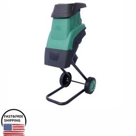 Hzx 699970488538 15amp Electric Wood Chipper/shredder With Wheels Double Sided Blade System