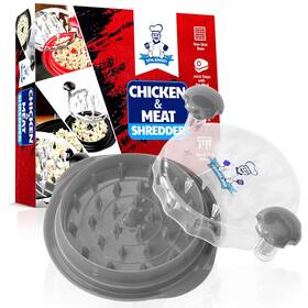 King Kitchen 197644375578 Chicken Shredder Twist Tool With Metal Claws And Clear Cover. Easy To Use Handl
