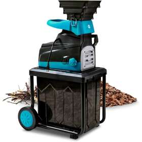 Sankikiproduct 850035629420 Electric Corded Wood Chipper Shredder Bin Garden Leaves Branch Mulcher Collector