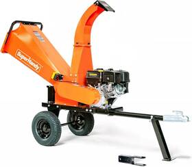 Superhandy Guo140 Towable Wood Chipper Shredder 5 Inch Chipping Capacity 15hp Electric