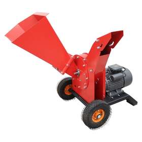 021548 Techtongda 220v Hand Pushed Branch Crusher Movable Wood Shredder Machine 2880rpm 7.1 Inch 5.1