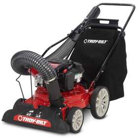 Csv060b Troy-bilt Gas Powered Chipper Shredder Vacuum With High Rear Wheels Recoil Start