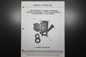 Troy Bilt Ct1001087 87 Super Tomahawk Shredder Chipper Parts Catalog