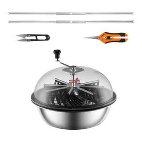Vevor B0cb7m5n5h 24 Inch Manual Bowl Leaf Trimmer Stainless Steel Blades Clear Dome Hand Prun