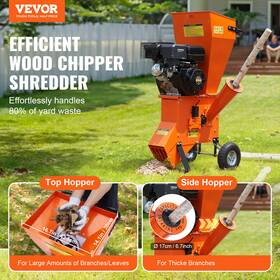 Gcs400 Vevor 12hp 6.7 Inch 420cc 8.6kw Wood Chipper Shredder Mulcher Heavyduty Gas Powered