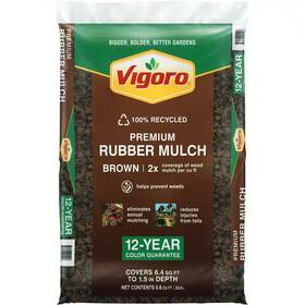 Vigoro 744110590135 0.8 Cu. Ft. Brown Bagged Recycled Rubber Mulch
