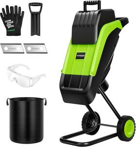 Wc-002 Vivosun 15-amp Electric Wood Chipper Shredder With 1.57 Inch Hopper And 50l Collection