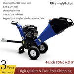4" 208CC 6.5HP Gas Powered Drum Wood Chipper Shredder W/2 Tow Hitch Recoil Start. Fixed Price $1599.00.