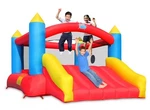 9745 Action Air House, Inflatable Bouncer W/ Blower, Jumping Castle Slide. Fixed Price $237.91.