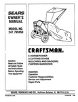 Owner Manual Sears Craftsman 5.0 Hp Chipper-shredder Model 247.795950. Fixed Price $18.95.