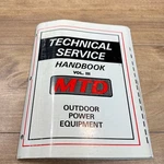 Mtd Oem Technical Service Handbook Manual Vol 3 / Outdoor Power Equipment. Fixed Price $15.00.