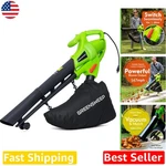 Adjustable Speed Leaf Blower Vacuum Mulcher - Powerful 10 Amp Electric Tool. Fixed Price $104.99.