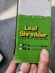 New Genuine Oem Toro - Wheel Horse Lawn Boy 89860 681684 Leaf Shredder. Fixed Price $32.99.