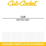 Cub Cadet 710-1331 Screw #10 16 1.25 Force Rzt Sx Sz 42 48 50 54 60 Sdl. Fixed Price $10.95.