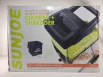 Sunjoe CJ603E Silent Wood Chipper + Shredder 15 Amp Corded Electric - Euc Read. Fixed Price $99.99.
