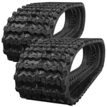 Two Rubber Tracks For Bobcat T180 T190 T550 T590 T595 400X86X49 Zig Zag 16" Wide. Fixed Price $2153.25.