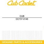 Cub Cadet 737-0146 Grease Fitting 1050 60 Riding Mower Hydro Gear 830. Fixed Price $10.95.
