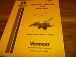 Vermeer 1600 Brush Chipper Parts Catalog User Owner Operator Maintenance Manual. Fixed Price $139.55.