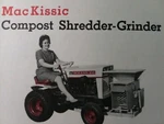 Mackissic Mighty Shredder & Sprayer Bolens Tractor Implement Sales Brochure. Fixed Price $46.99.