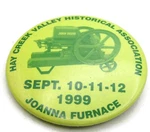 Vintage 1999 John Deere Engine Pinback Button Hay Creek Joanna Furnace Pa. Fixed Price $12.00.