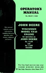 John Deere Hay Baler 114W 114-W Wisconsin VF4D Engine Operators Manual. Fixed Price $12.74.