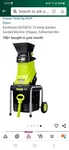 Earthwise GS70015 15-AMP Garden Corded Electric Chipper, Collection Bin. Fixed Price $115.00.