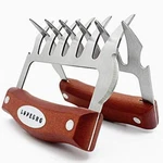 Lope & Ng Meat Handler Shredder Claws Set Of 2 - Wood Stainless Steel Bbq Pulled. Fixed Price $21.19.