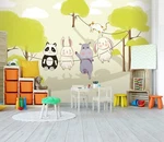 3D Cute Animals O3804 Business Wallpaper Mural Self-adhesive Commerce Eve. Fixed Price $184.24.