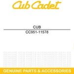 Cub Cadet 951-11578 Oil Seal X 41.25 6 Vu VT100 V0B V0A Tu Thc T0B T0A. Fixed Price $16.95.
