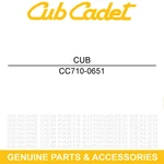 Cub Cadet 710-0651 Screw #10 24 X .625 Gt Lt 48 2554 2550 2544 Wheel. Fixed Price $9.95.