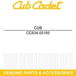 Cub Cadet 634-05185 Idle Wheel 11 X 2 Bb Sc Ip Hw 300. Fixed Price $44.95.