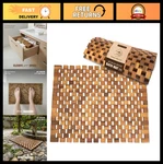 Non-slip Acacia Wood Mat Sturdy Shower For Spa, Sauna, Bathroom Cor. Fixed Price $53.09.