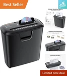 Efficient 8-SHEET Strip-cut Shredder For Paper, Cds, And Credit Cards Black. Fixed Price $60.99.