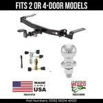 08-11 Ford Focus Trailer Hitch Pin Wire 178" Ball Fit 4DR Curt 2K Tow. Fixed Price $357.99.
