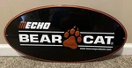 Echo Power Metal Embossed Bear Cat Sign Chipper Shredder Dealer 24" X 12". Fixed Price $125.00.