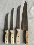 Carvel Hall Great Blades Knives Chef Slicer Fillet Utility Molybdenum Set Of 4. Fixed Price $21.00.