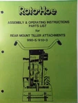 Roto-hoe 990-5 910-3 Walk-behind Tractor Tiller Implement Owner & Parts Manual. Fixed Price $41.64.