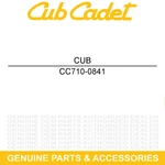Cub Cadet 710-0841 Screw $10 16 X .750 Self S621 Propelled Hitch Front E899E. Fixed Price $9.95.