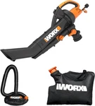 Worx Trivac 3-IN-1 Electric Leaf Blower For Lawn Care, Black And Orange. Fixed Price $155.98.