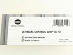 Instructions Konica Minolta Vertical Grip VC-7D Owners Manual. Fixed Price $13.03.