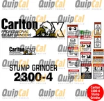 Carlton 2300-4 Stump Grinder Decal Set. Affordable Sets Equipment. Fixed Price $75.00.