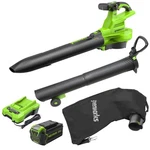 Greenworks 40V 505CFM Leaf Blower Vacuum Mulcher W/ 5AH Battery And 2A Charger. Fixed Price $299.99.