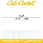 Cub Cadet 951-12126 Oil Seal X 41.25 Vu VT100 V0B Tu Thc T0B Rt Pua. Fixed Price $16.95.