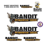 Brush Bandit Wood Chipper Model 1890HD Decal Kit - Stickers. Fixed Price $160.00.