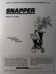 Snapper H.p Shredder Grinder Chipper Sg 3000 Lawn Garden Owner & Parts Manual. Fixed Price $37.39.